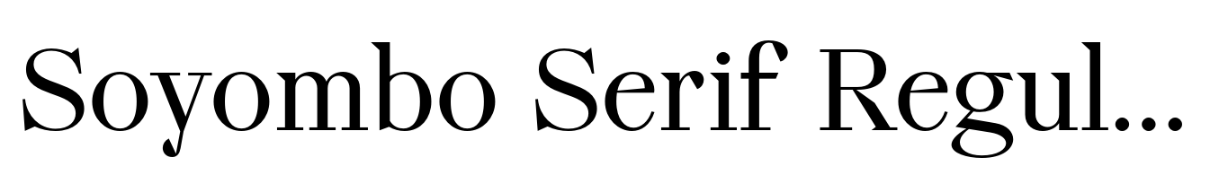 Soyombo Serif Regular